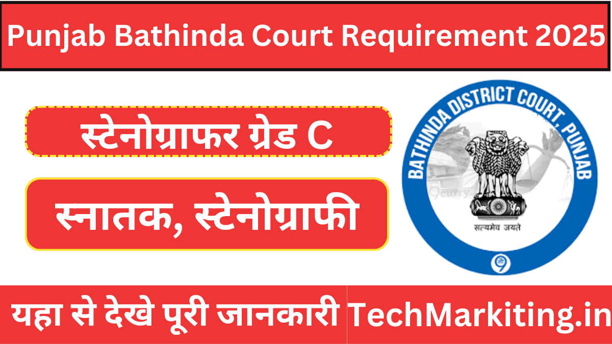 Punjab Bathinda Court Requirement 2025