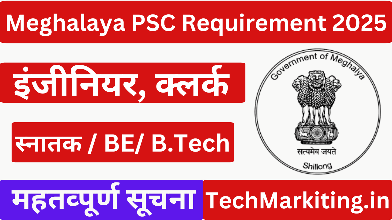 Meghalaya Public Service Commission Requirement 2025